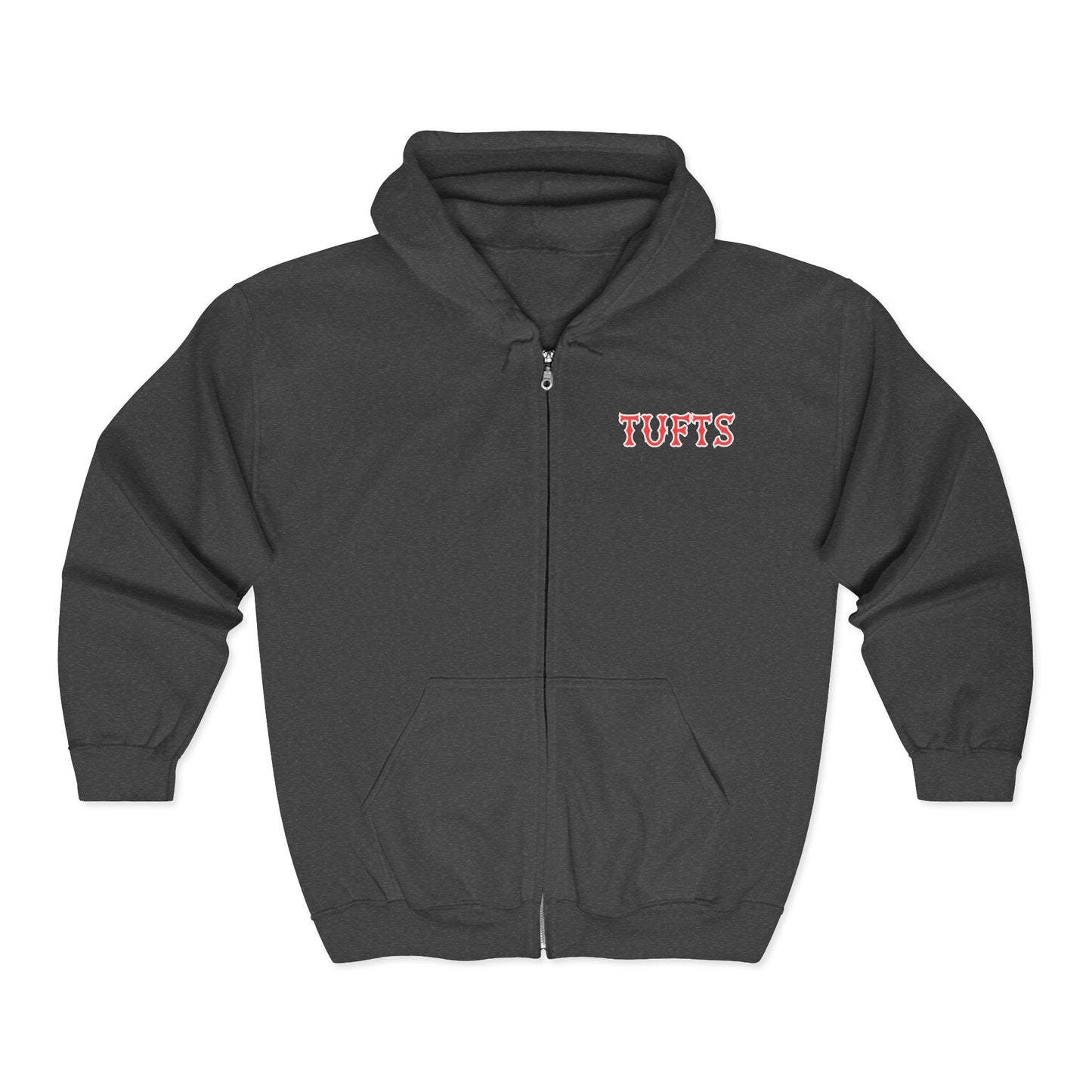 TUFTS SOX LETTERS HEAVY BLEND FULL ZIP HOODIE