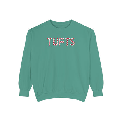 TUFTS CANDY CANE CREWNECK