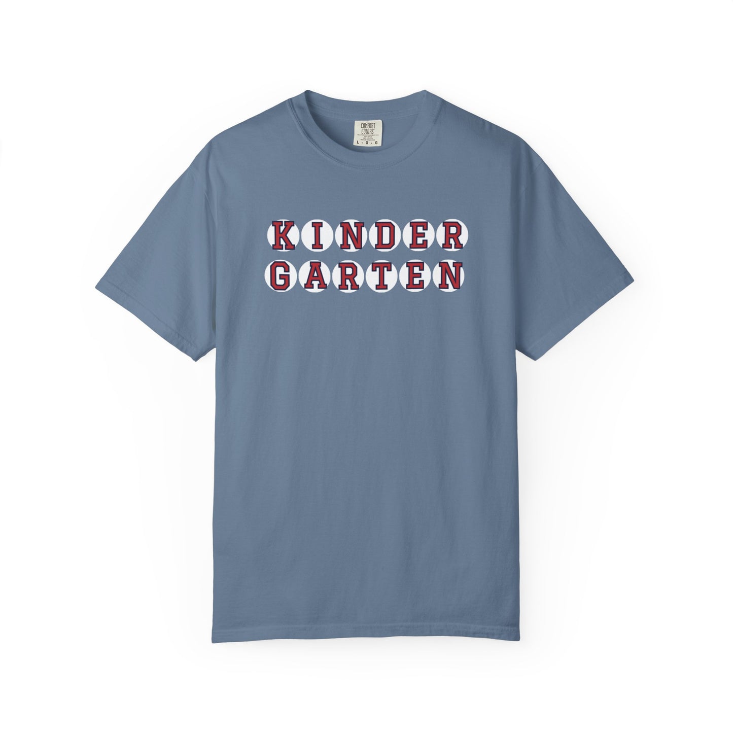 KINDERGARTEN RED PLAYERS LETTERS T-SHIRT
