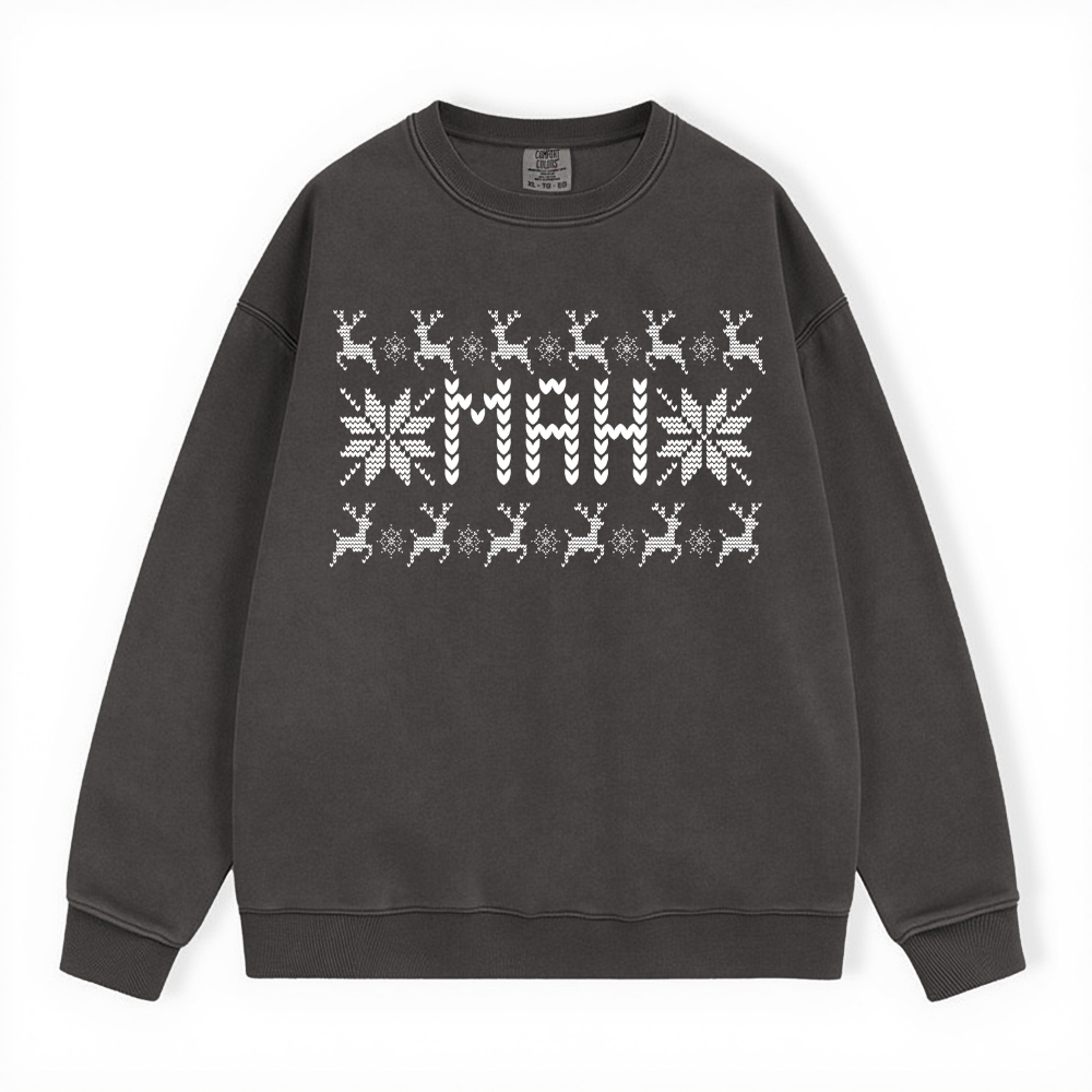 MAH UGLY SWEATER COMFORT COLORS CREWNECK