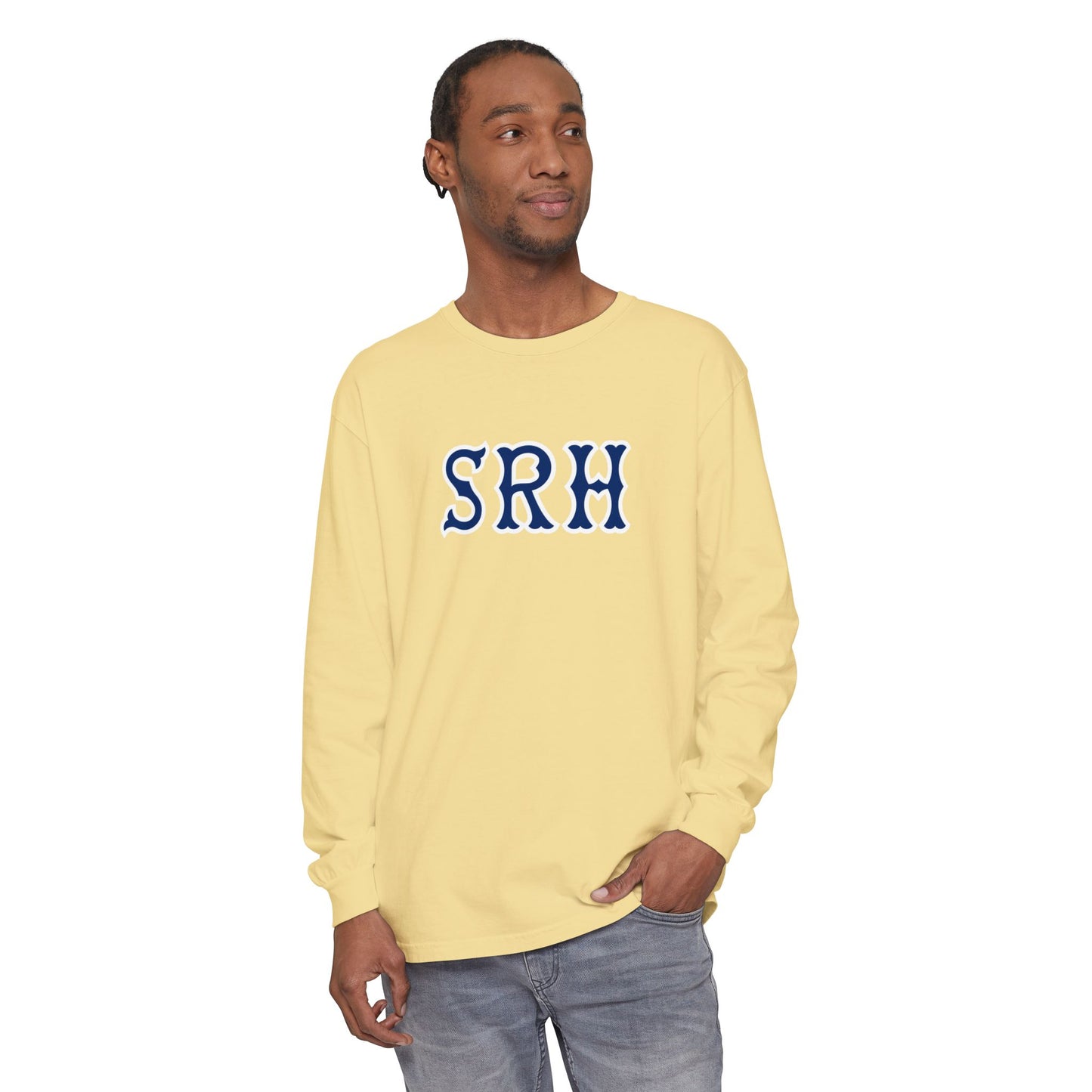 SRH NAVY SOX LETTERS LONG SLEEVE