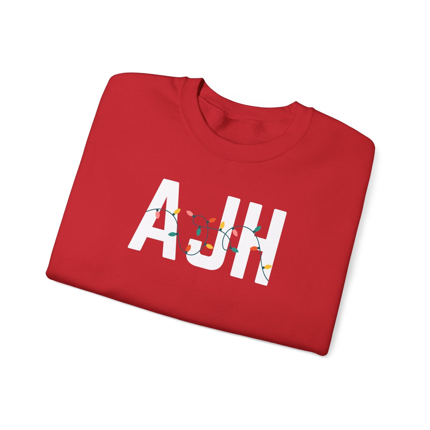 AJH HOLIDAY LIGHTS HEAVY BLEND CREWNECK