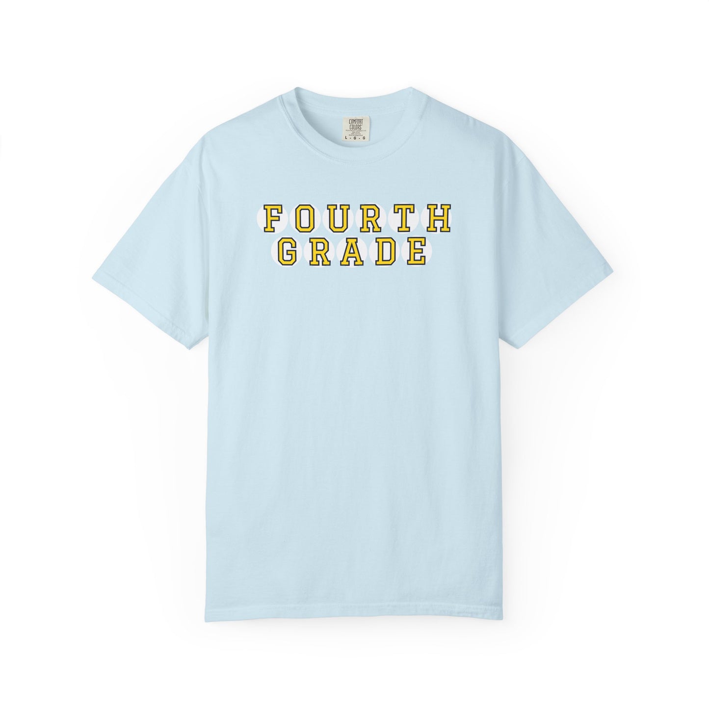 FOURTH GRADE. YELLOW PLAYER LETTERS T-SHIRT