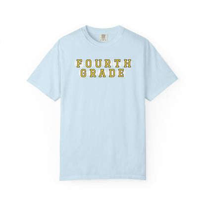 FOURTH GRADE. YELLOW PLAYER LETTERS T-SHIRT