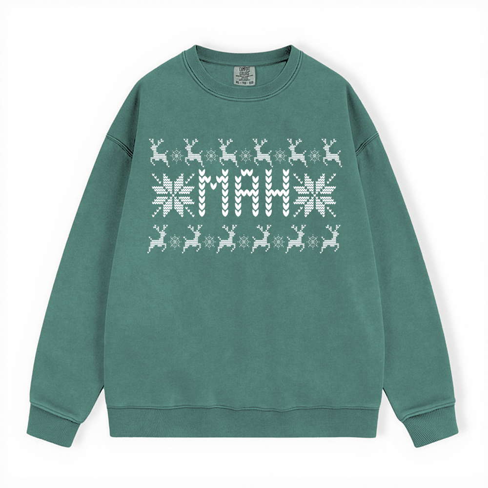 MAH UGLY SWEATER COMFORT COLORS CREWNECK