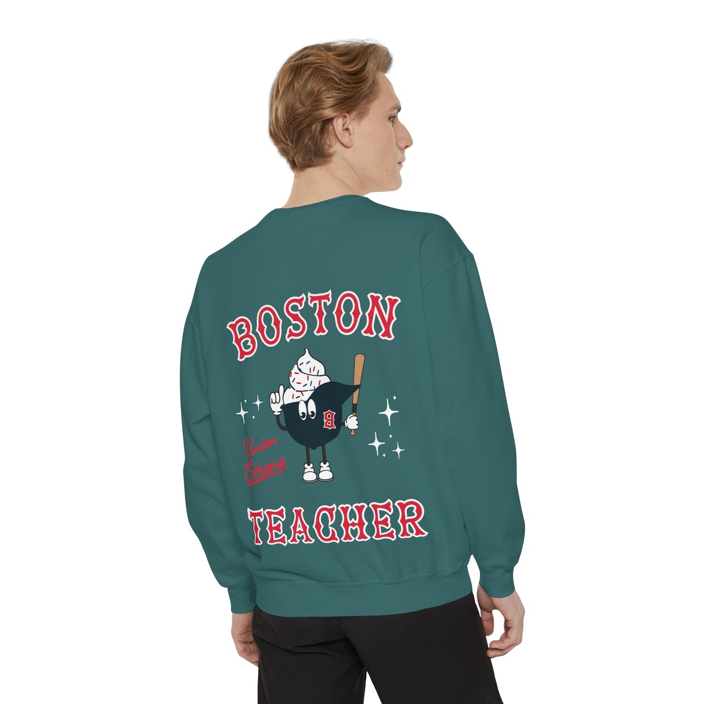 BOSTON TEACHER ICE CREAM COMFORT COLORS CREWNECK