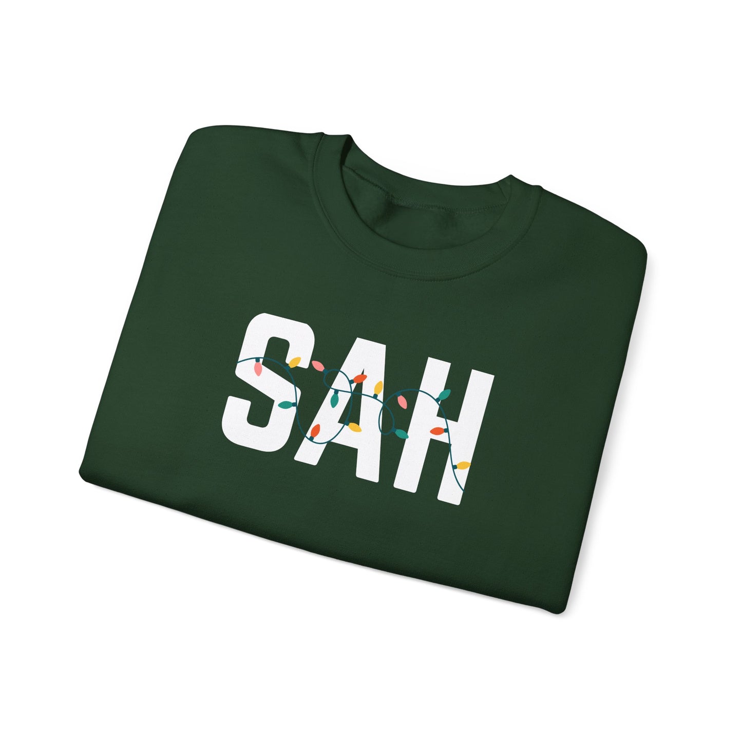 SAH HOLIDAY LIGHTS HEAVY BLEND CREWNECK