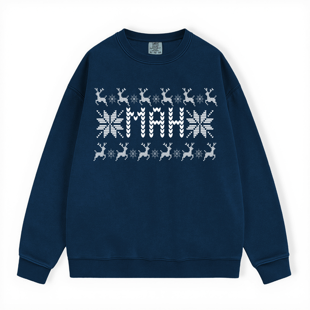 MAH UGLY SWEATER COMFORT COLORS CREWNECK