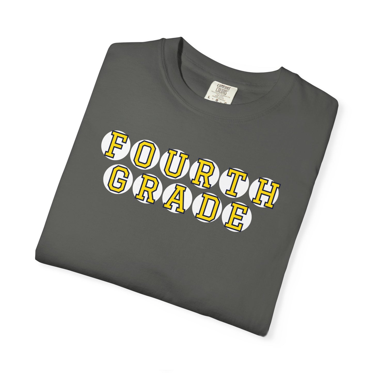 FOURTH GRADE. YELLOW PLAYER LETTERS T-SHIRT