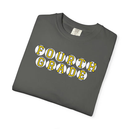 FOURTH GRADE. YELLOW PLAYER LETTERS T-SHIRT