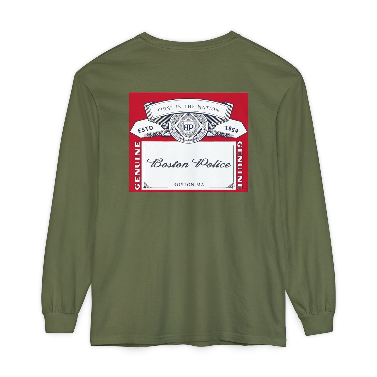 BOSTON POLICE CROWN LABEL LONG SLEEVE