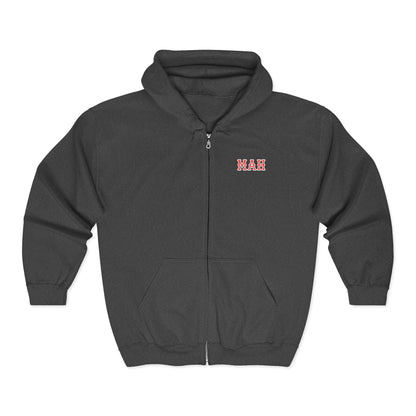 MAH SOX LETTERS HEAVY BLEND FULL ZIP HOODIE