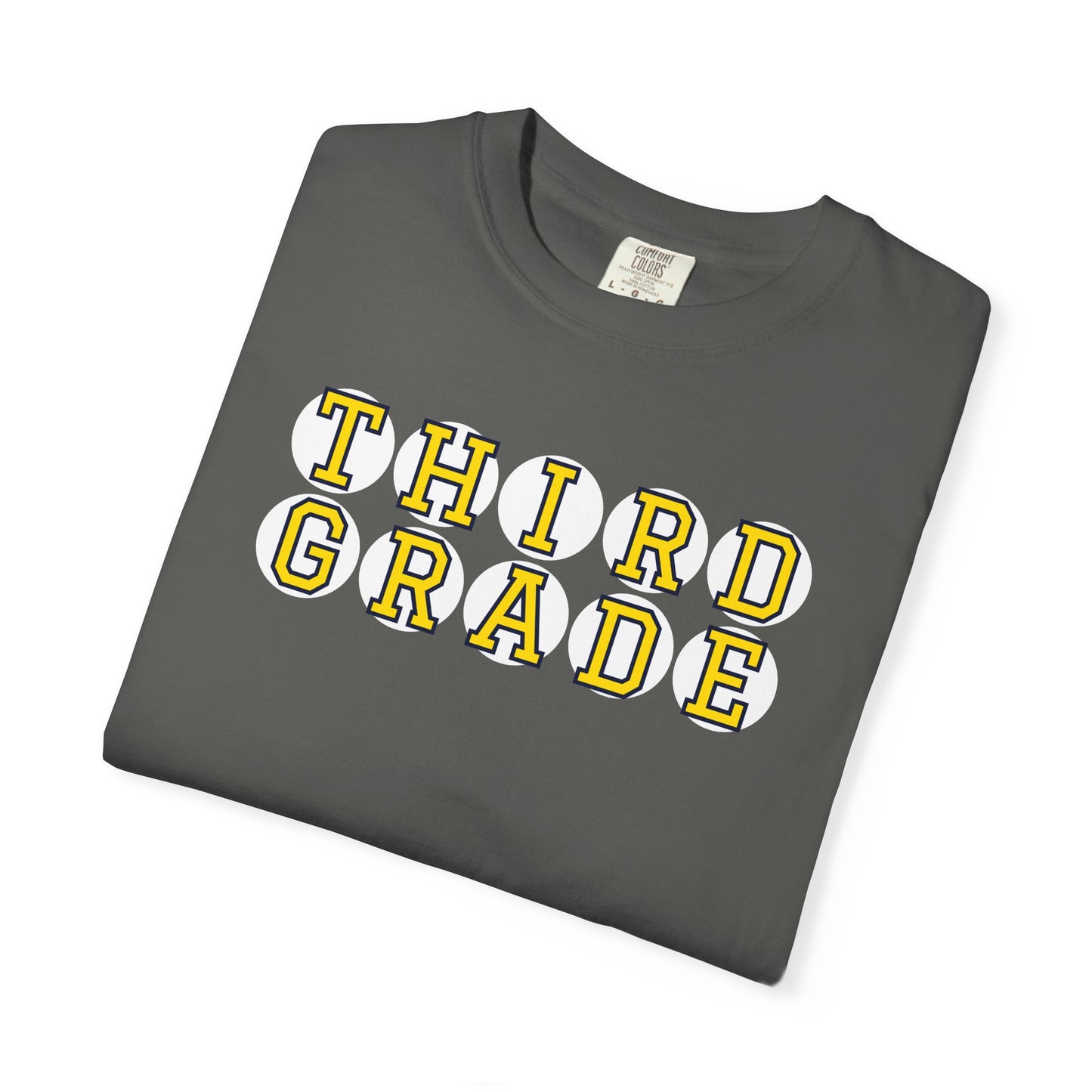 THIRD GRADE YELLOW PLAYER LETTERS T-SHIRT