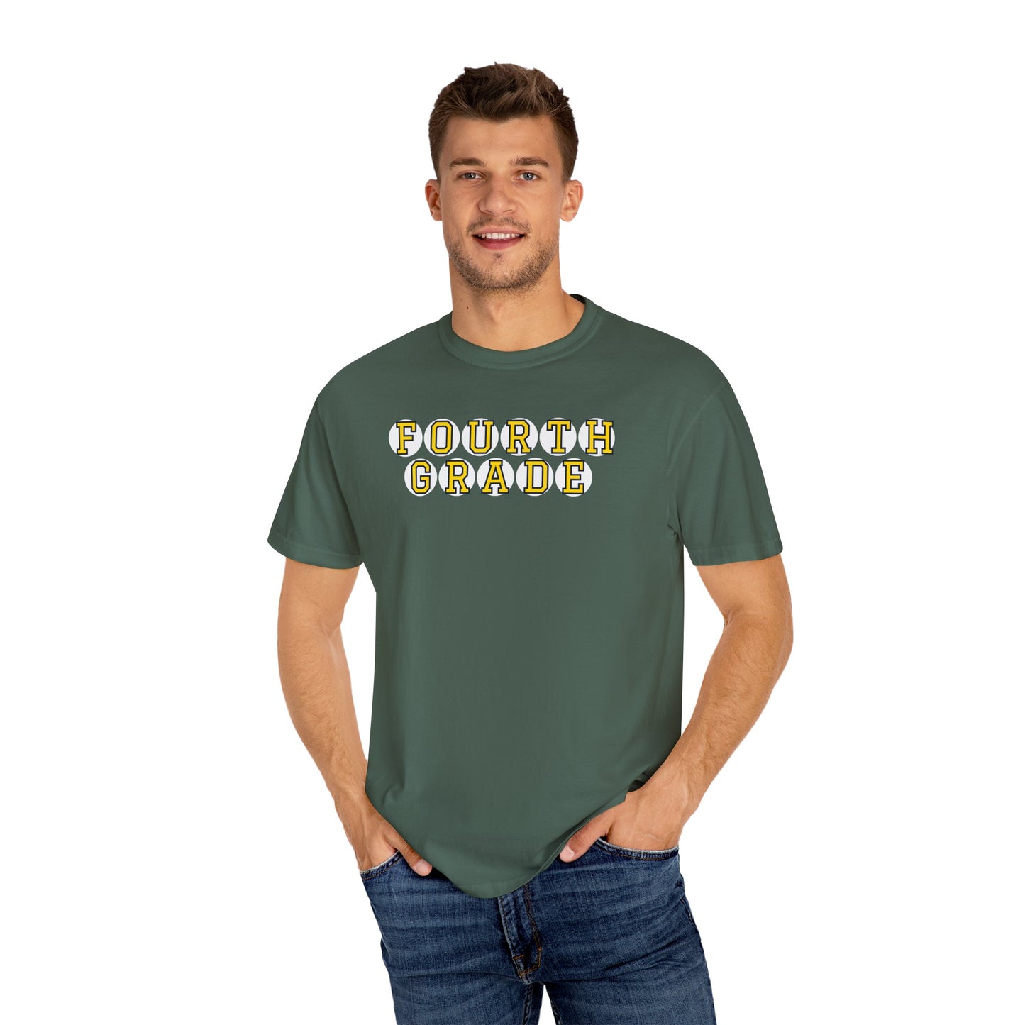 FOURTH GRADE. YELLOW PLAYER LETTERS T-SHIRT