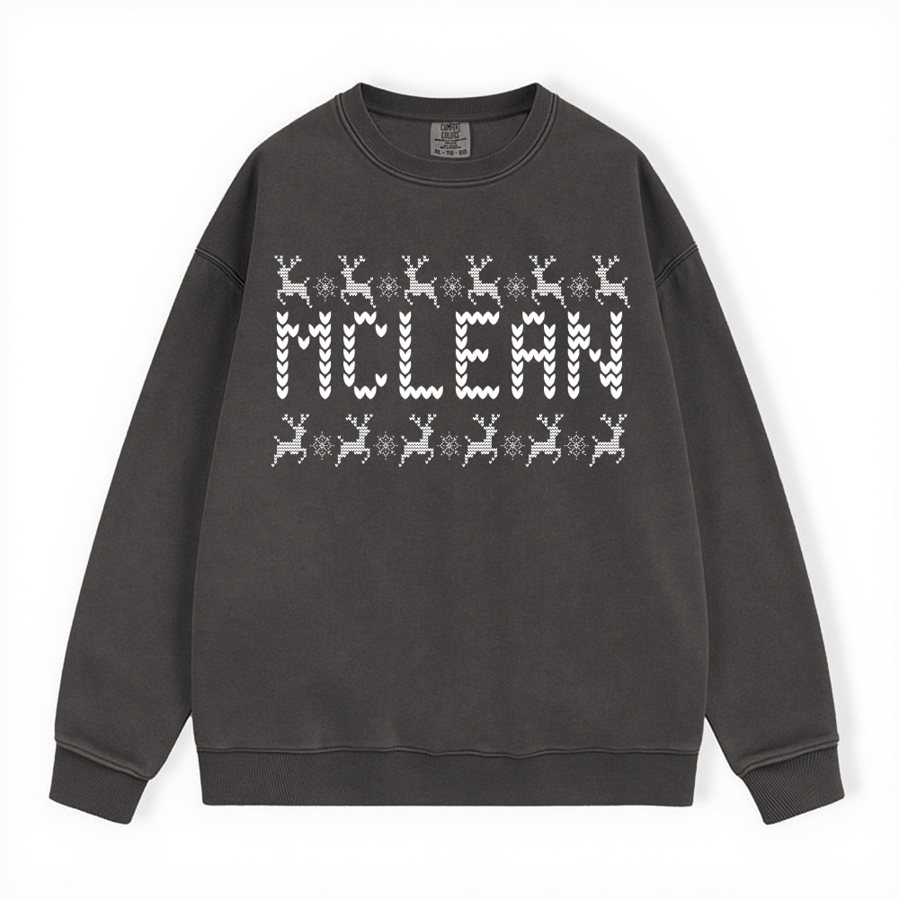 MCLEAN UGLY SWEATER COMFORT COLORS CREWNECK