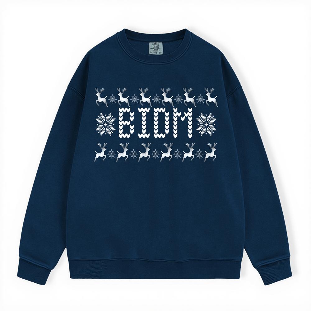 BIDM UGLY SWEATER COMFORT COLORS CREWNECK