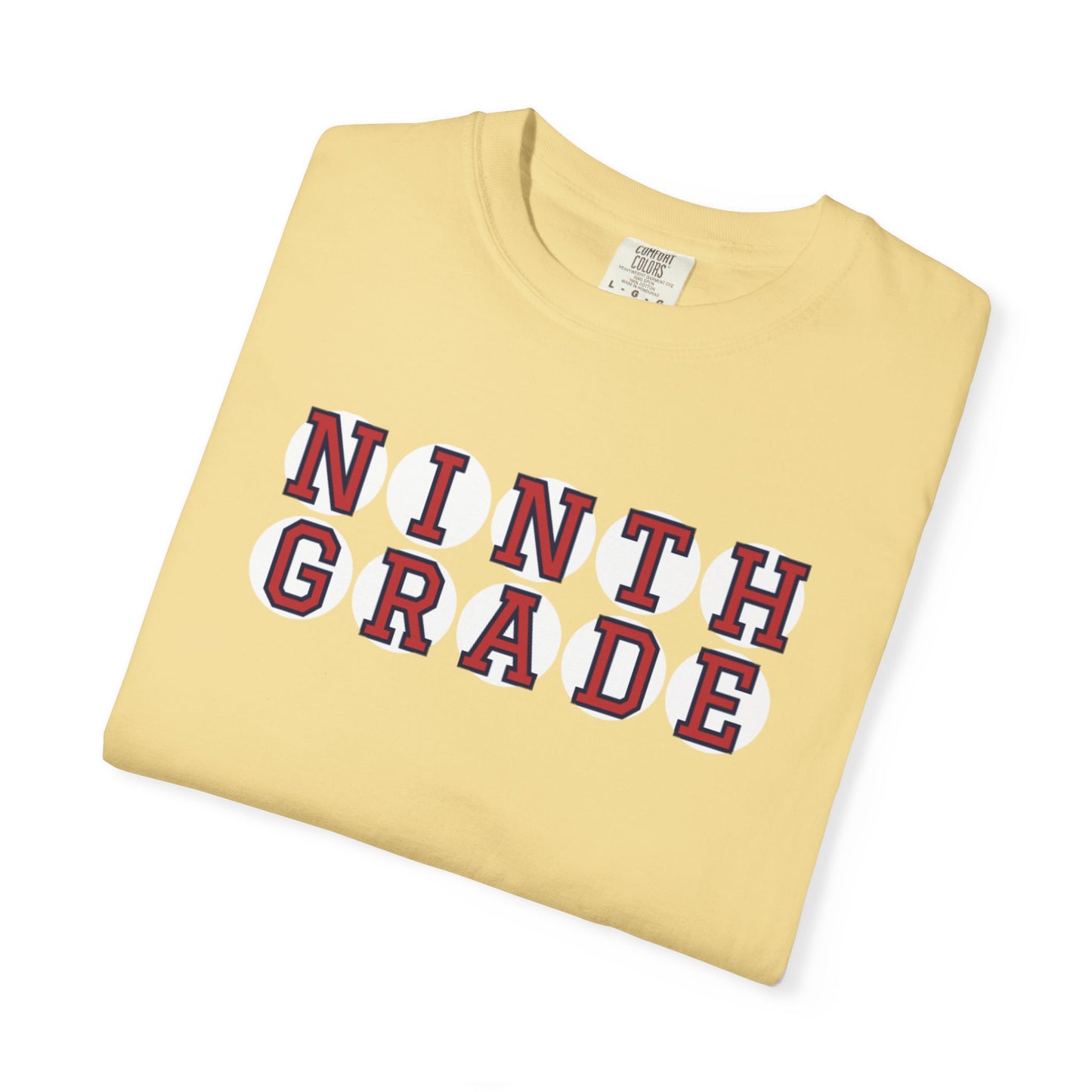 NINTH GRADE RED PLAYER LETTERS T-SHIRT