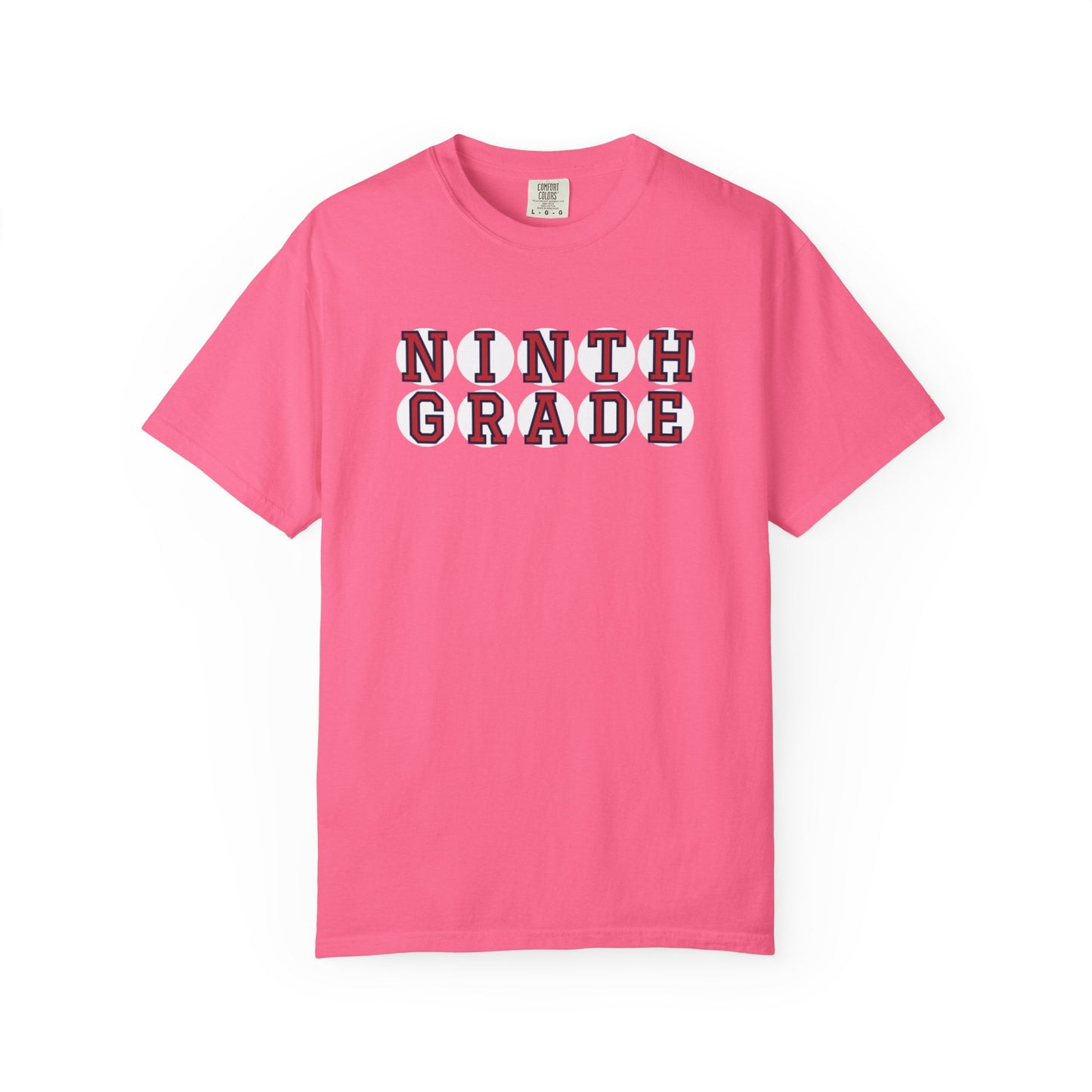 NINTH GRADE RED PLAYER LETTERS T-SHIRT