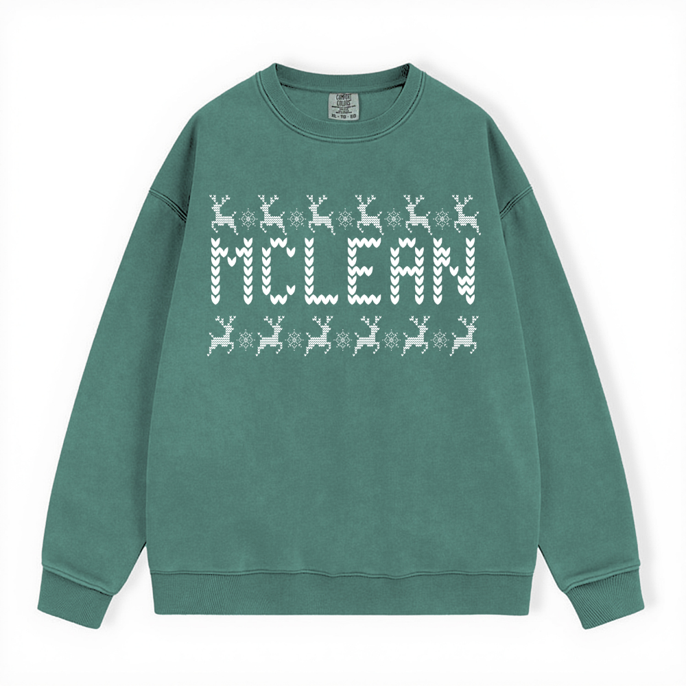 MCLEAN UGLY SWEATER COMFORT COLORS CREWNECK