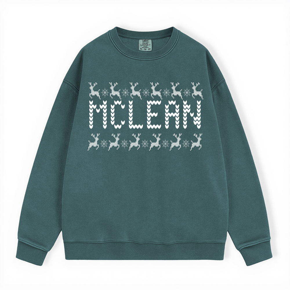 MCLEAN UGLY SWEATER COMFORT COLORS CREWNECK