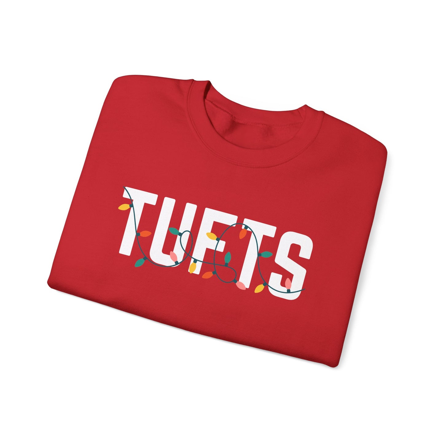 TUFTS HOLIDAY LIGHTS HEAVY BLEND CREWNECK