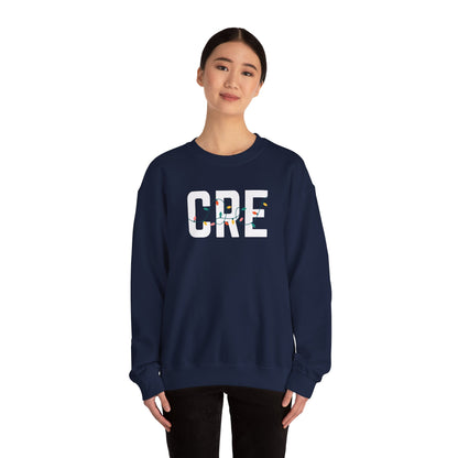 CRE HOLIDAY LIGHTS HEAVY BLEND CREWNECK