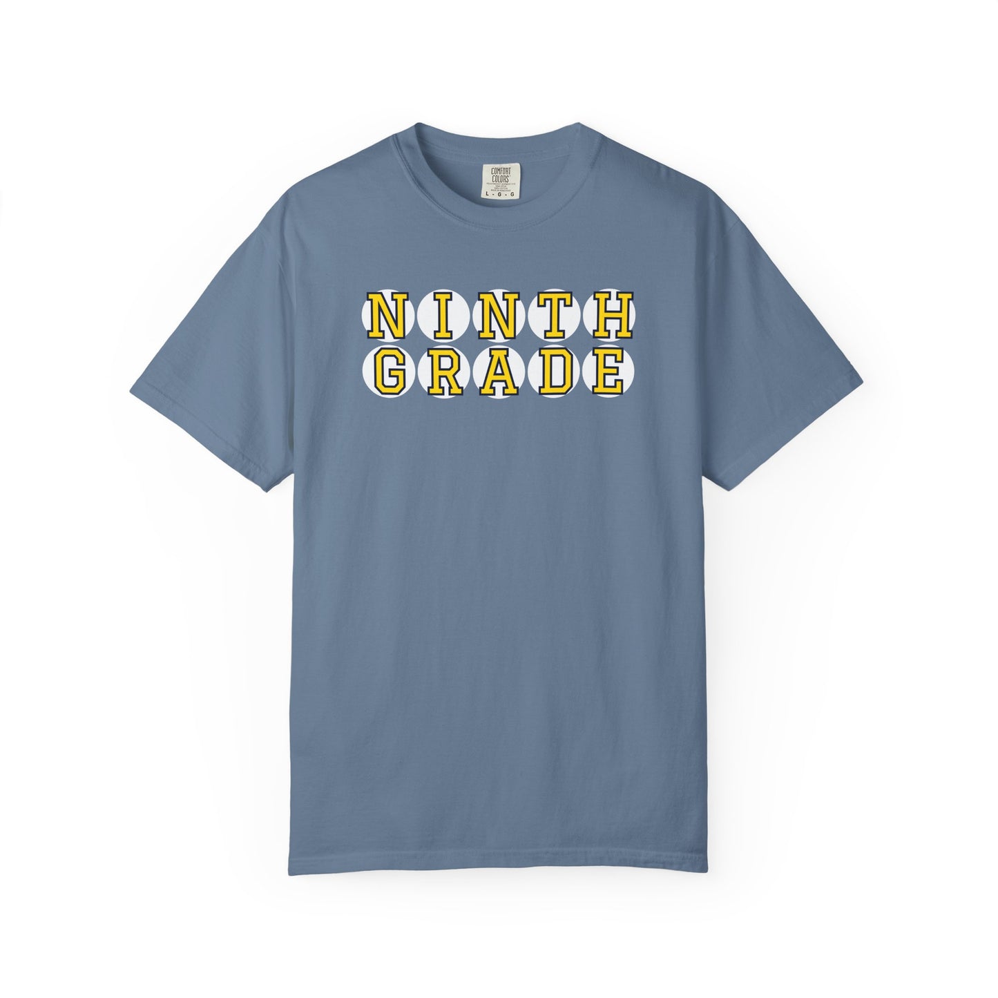 NINTH GRADE YELLOW PLAYER LETTERS T-SHIRT