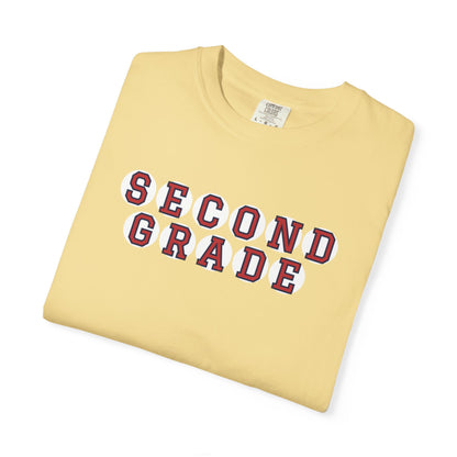 SECOND GRADE RED PLAYER LETTERS T-SHIRT