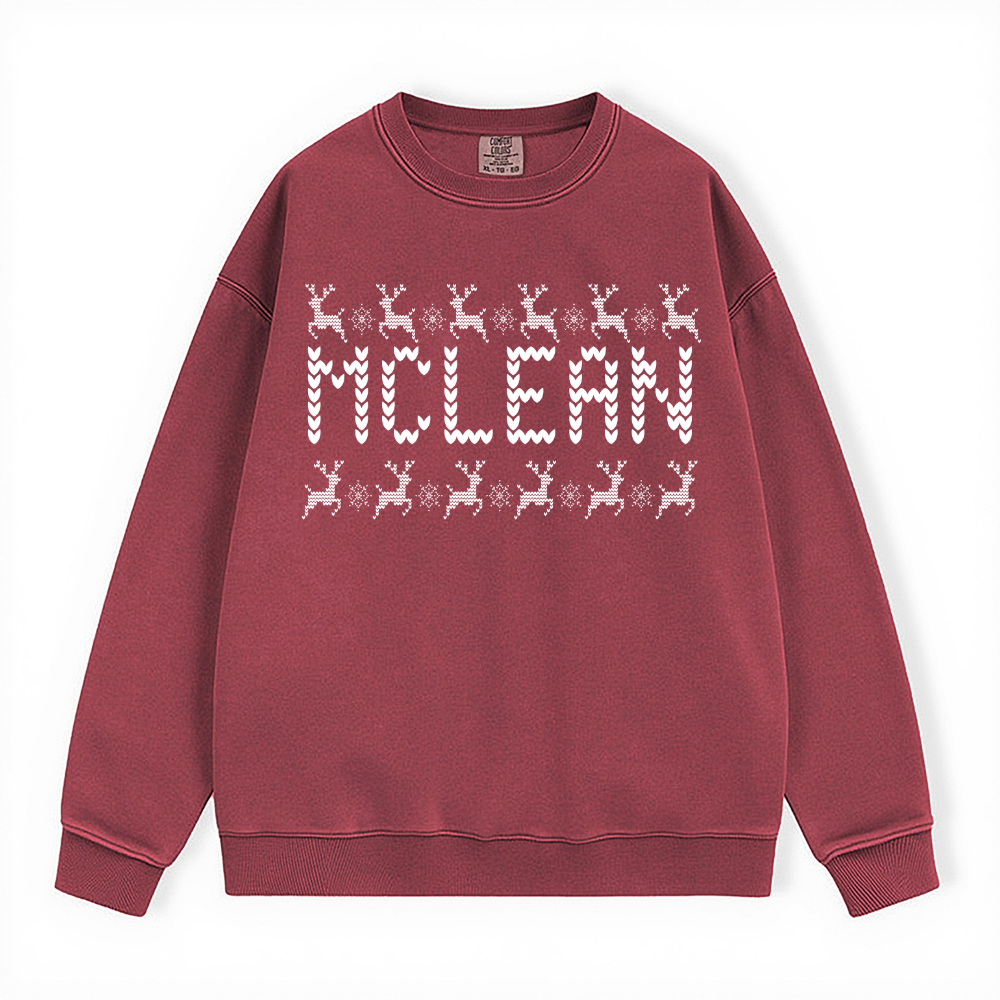 MCLEAN UGLY SWEATER COMFORT COLORS CREWNECK