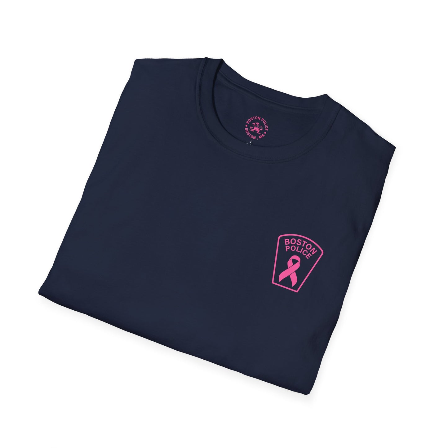 BOSTON POLICE BREAST CANCER AWARENESS SOFTSTYLE T-SHIRT