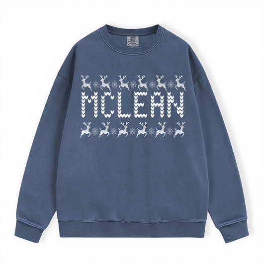 MCLEAN UGLY SWEATER COMFORT COLORS CREWNECK