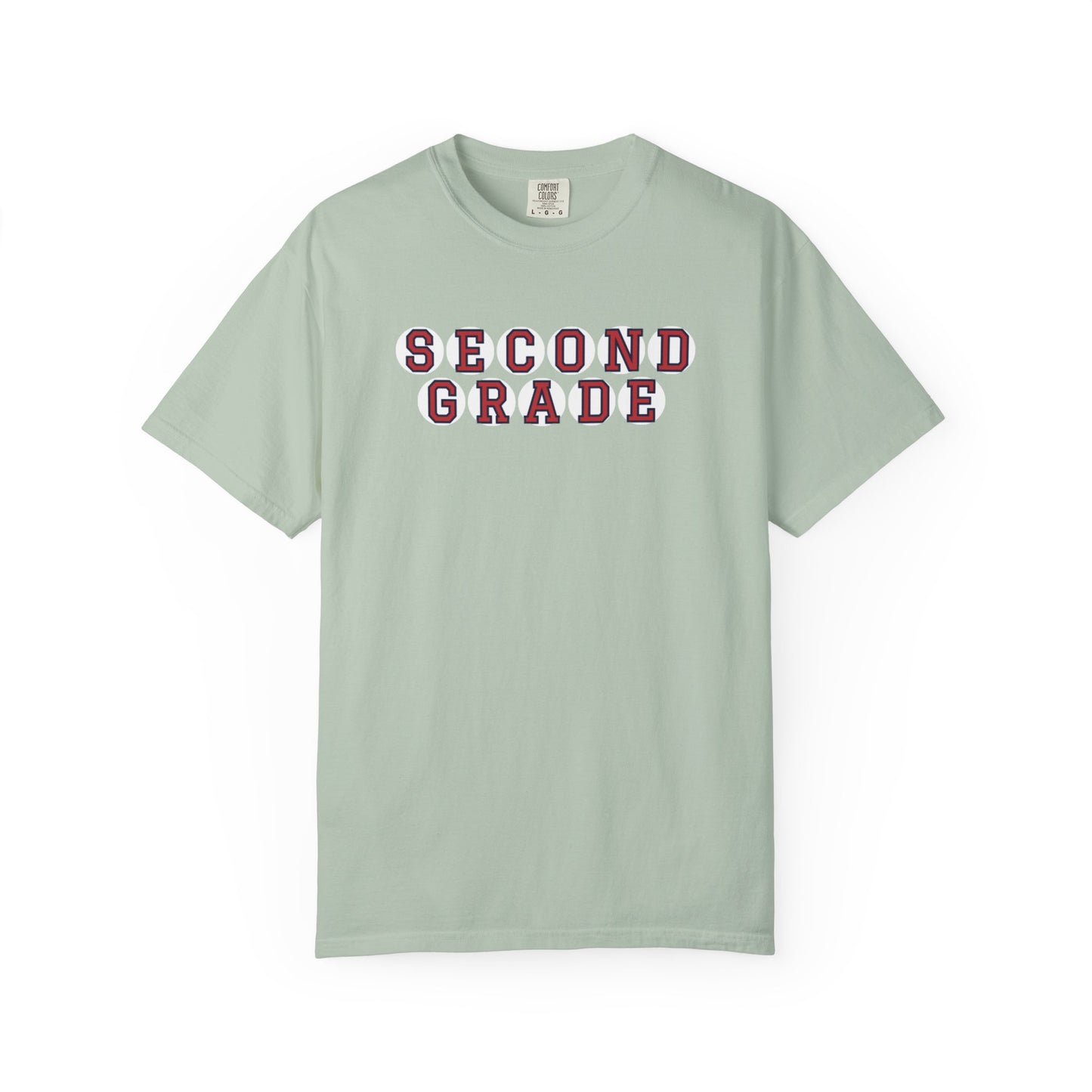 SECOND GRADE RED PLAYER LETTERS T-SHIRT
