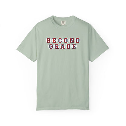 SECOND GRADE RED PLAYER LETTERS T-SHIRT