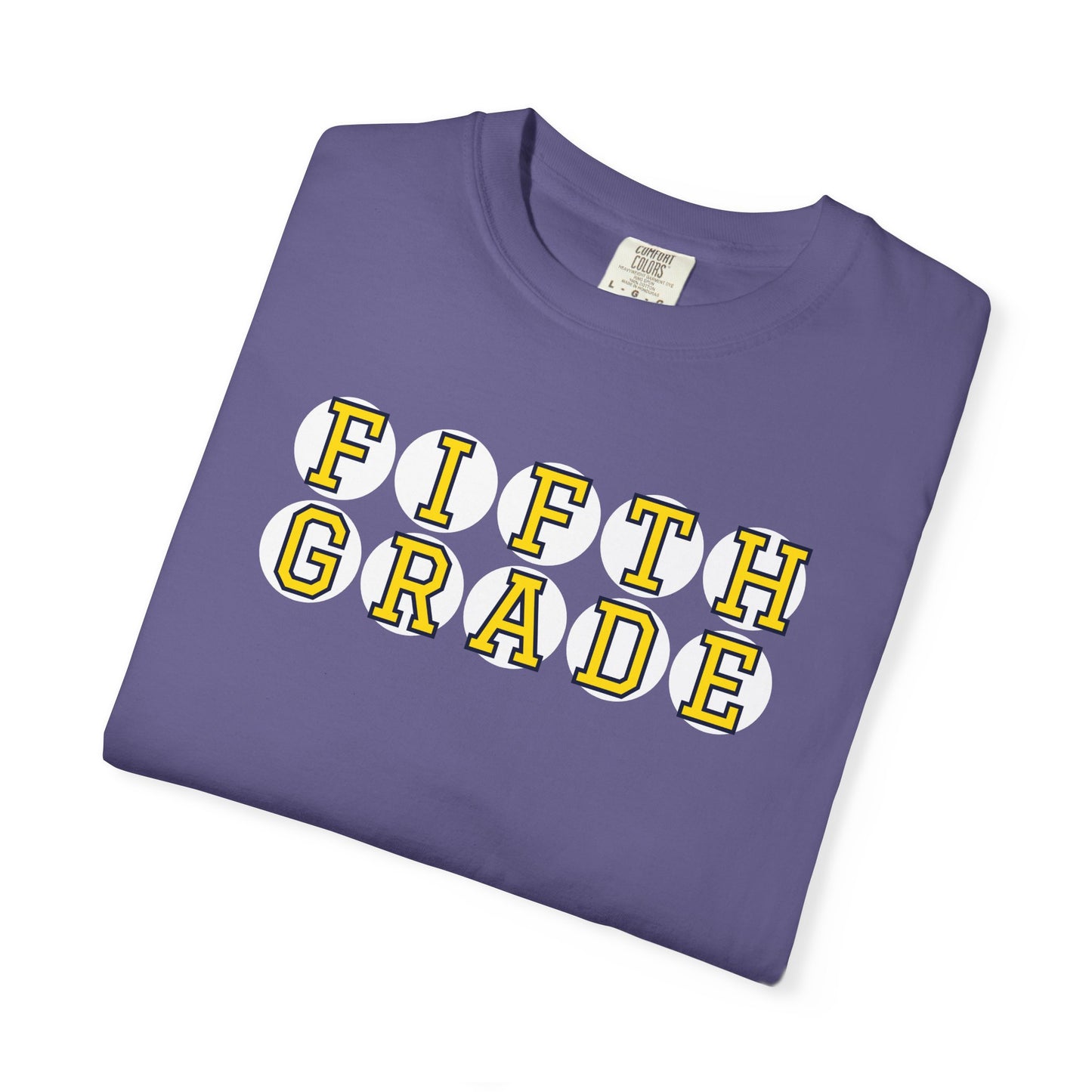 FIFTH GRADE YELLOW PLAYER LETTERS T-SHIRT