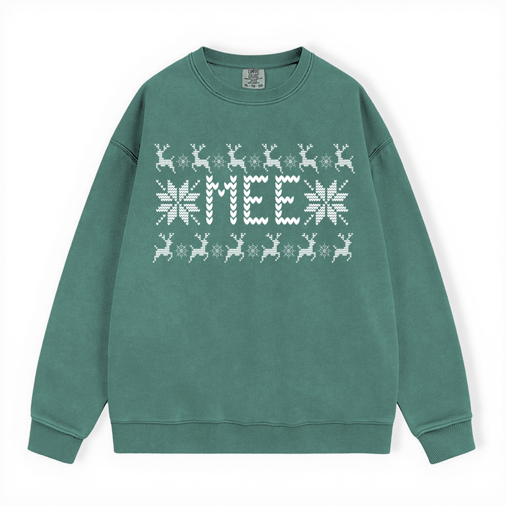 MEE UGLY SWEATER COMFORT COLORS CREWNECK