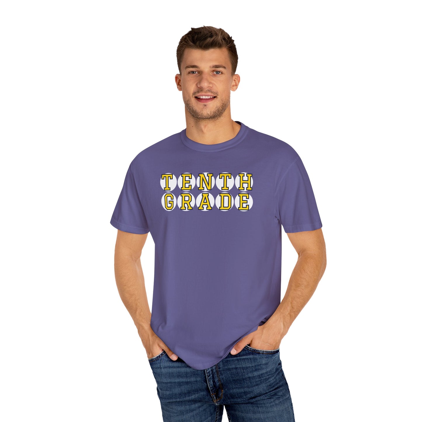 TENTH GRADE YELLOW PLAYER LETTERS T-SHIRT