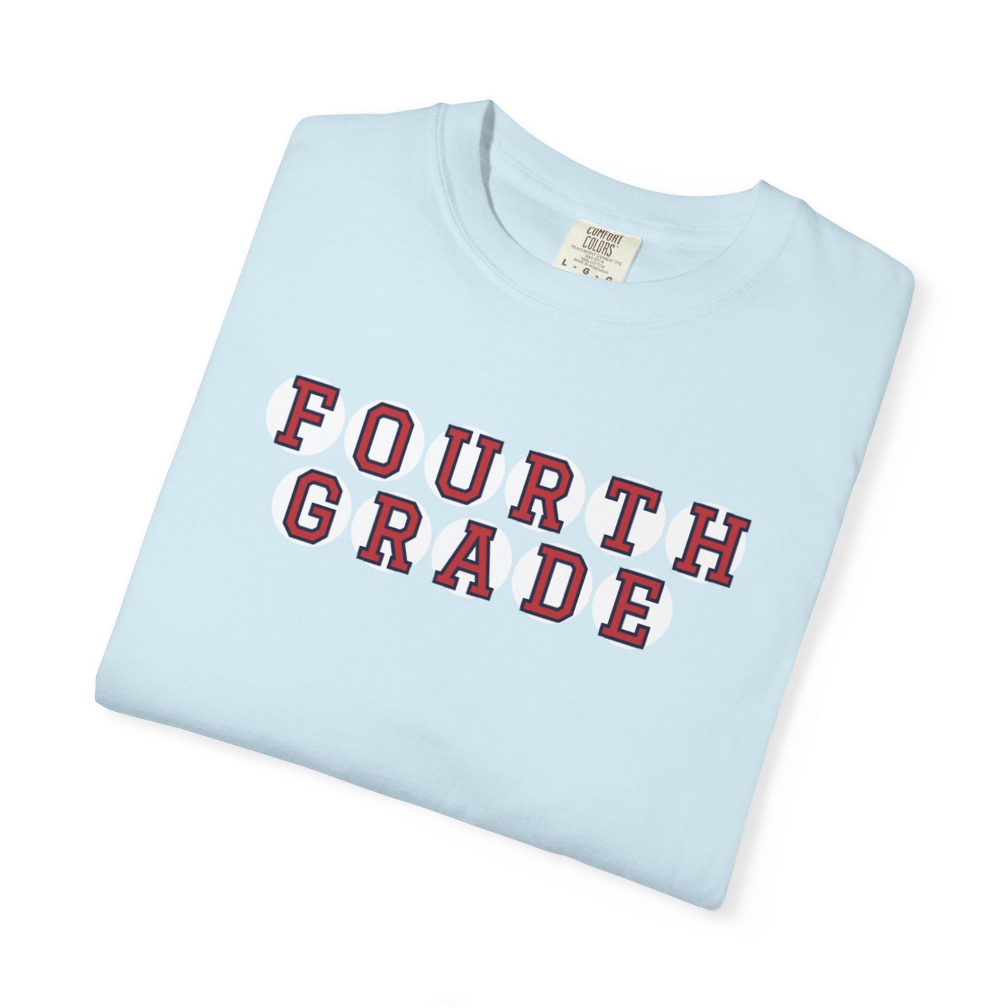 FOURTH GRADE RED PLAYER LETTERS T-SHIRT