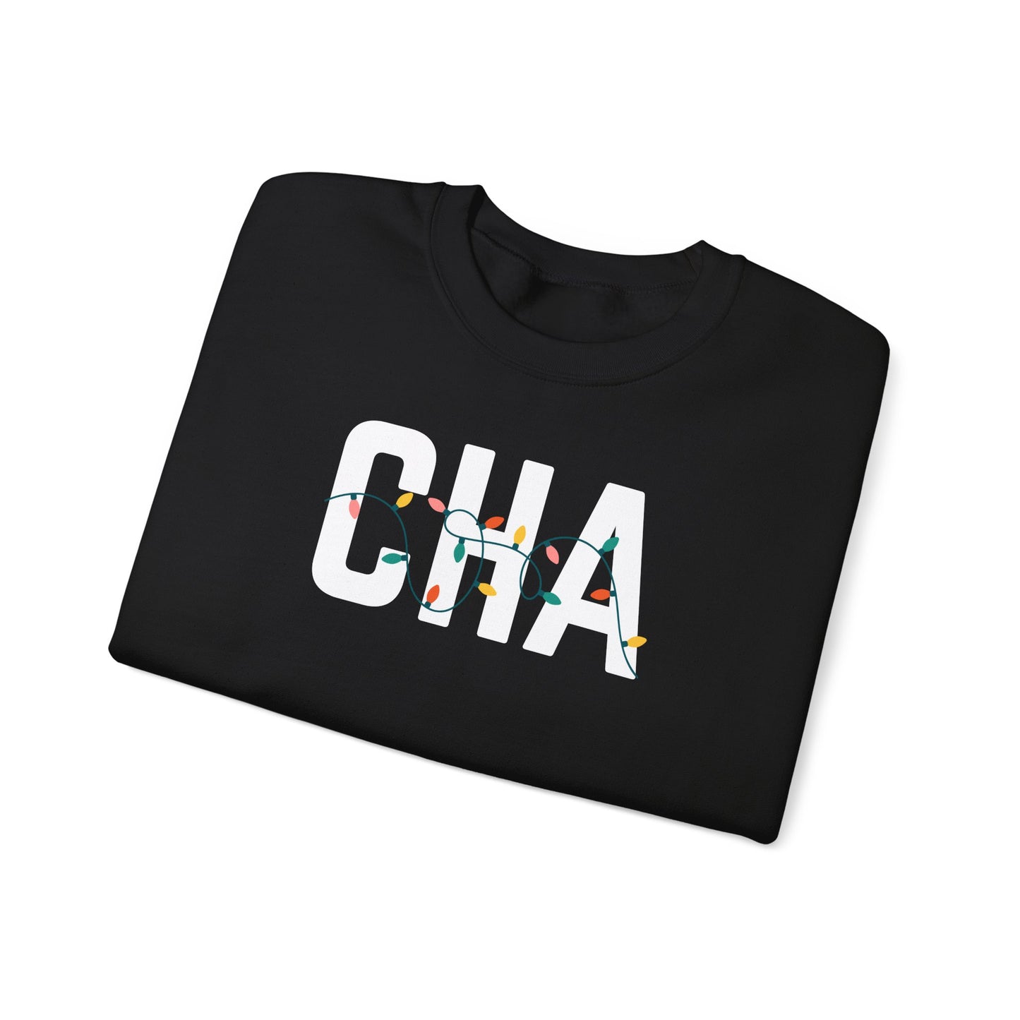 CHA HOLIDAY LIGHTS HEAVY BLEND CREWNECK