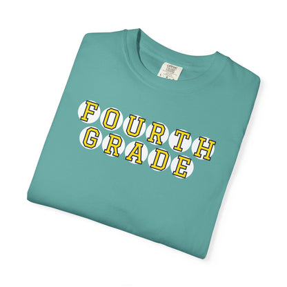 FOURTH GRADE. YELLOW PLAYER LETTERS T-SHIRT