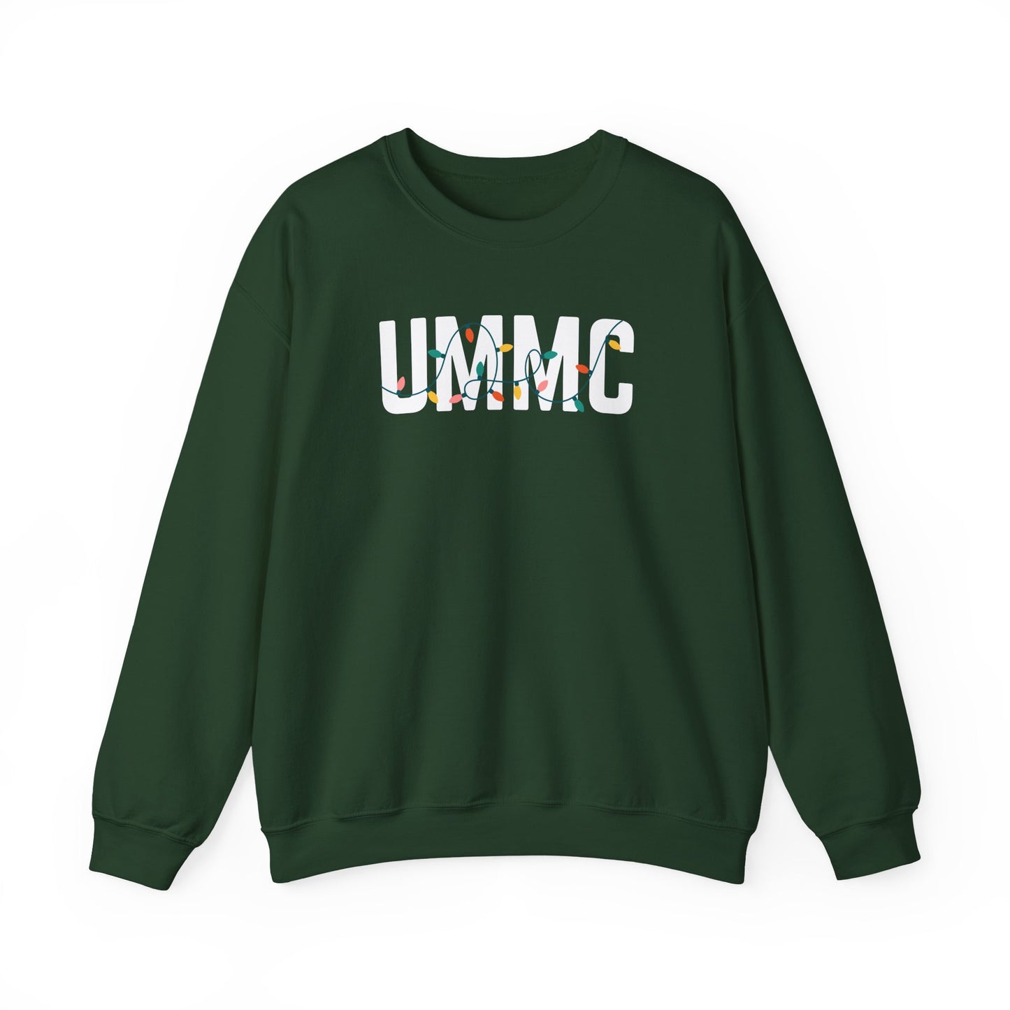 UMMC HOLIDAY LIGHTS HEAVY BLEND CREWNECK