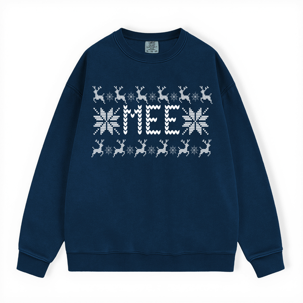 MEE UGLY SWEATER COMFORT COLORS CREWNECK