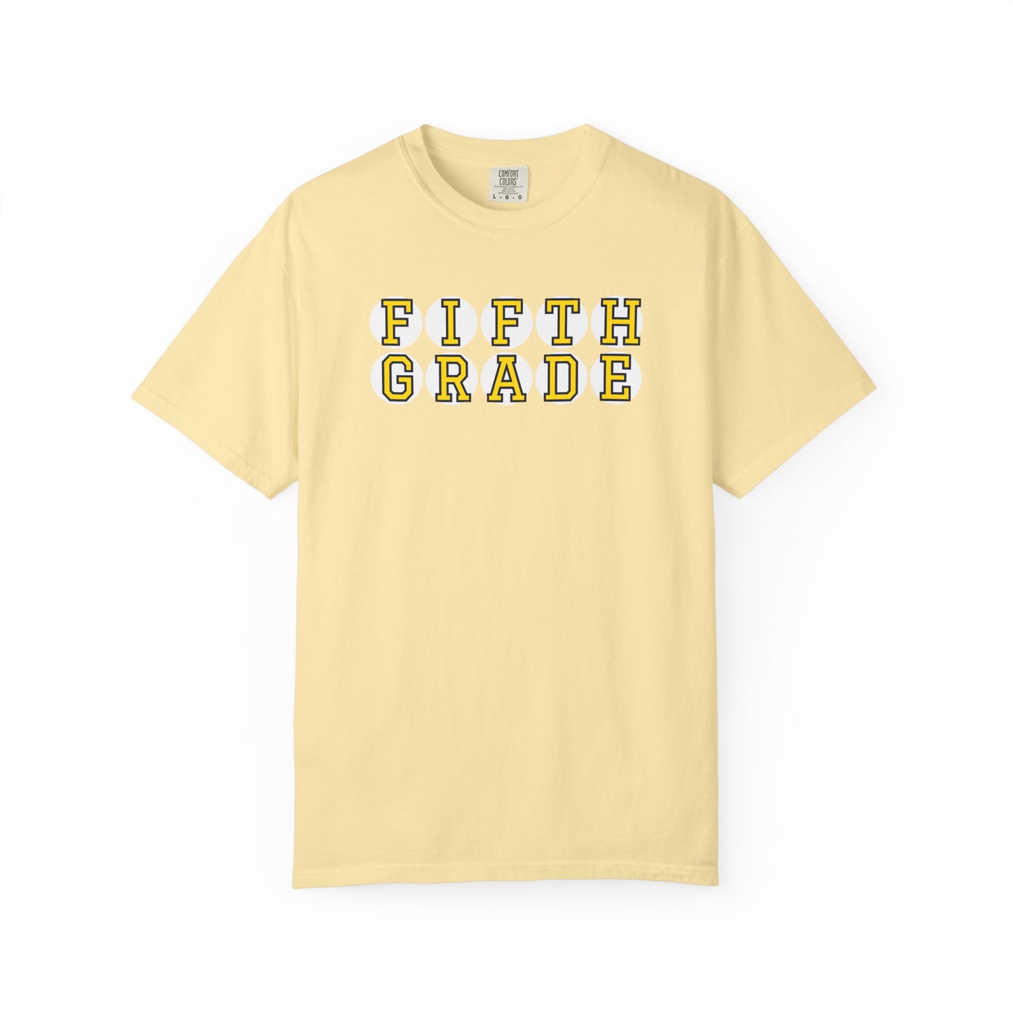 FIFTH GRADE YELLOW PLAYER LETTERS T-SHIRT