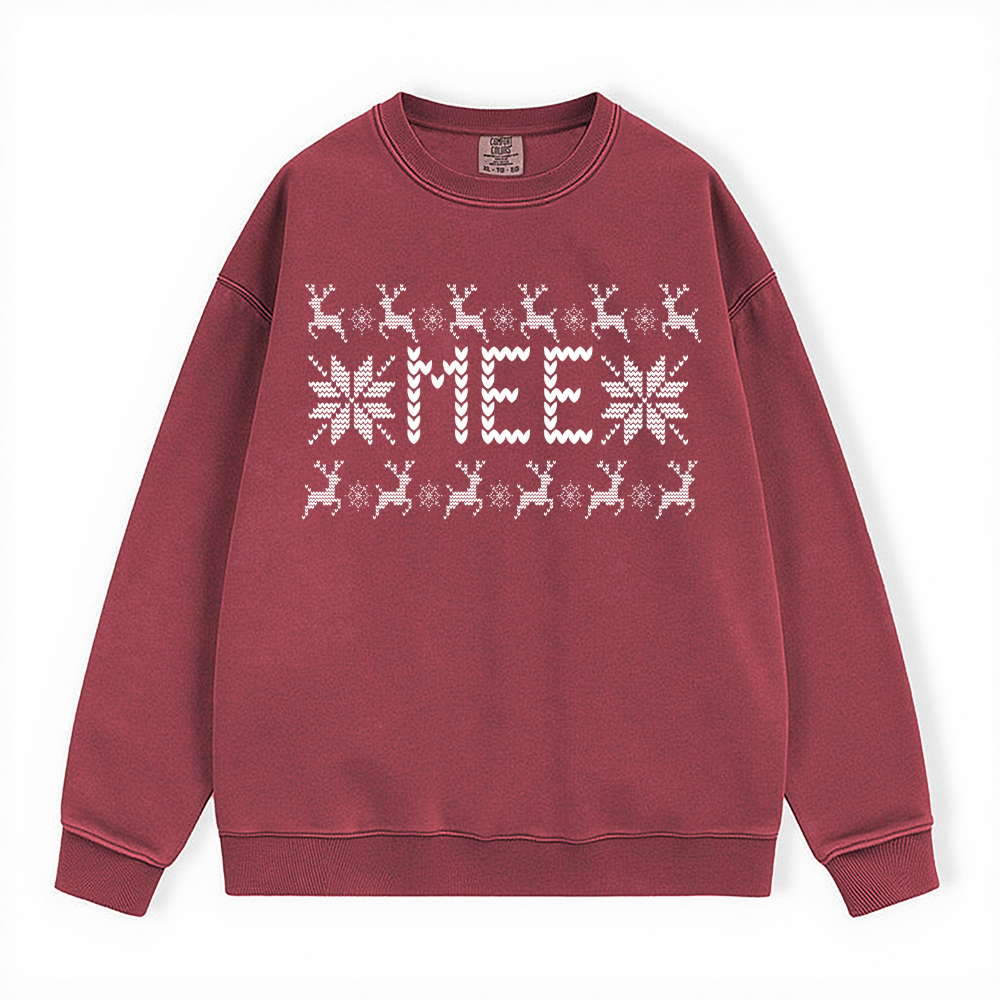 MEE UGLY SWEATER COMFORT COLORS CREWNECK