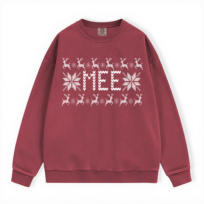 MEE UGLY SWEATER COMFORT COLORS CREWNECK