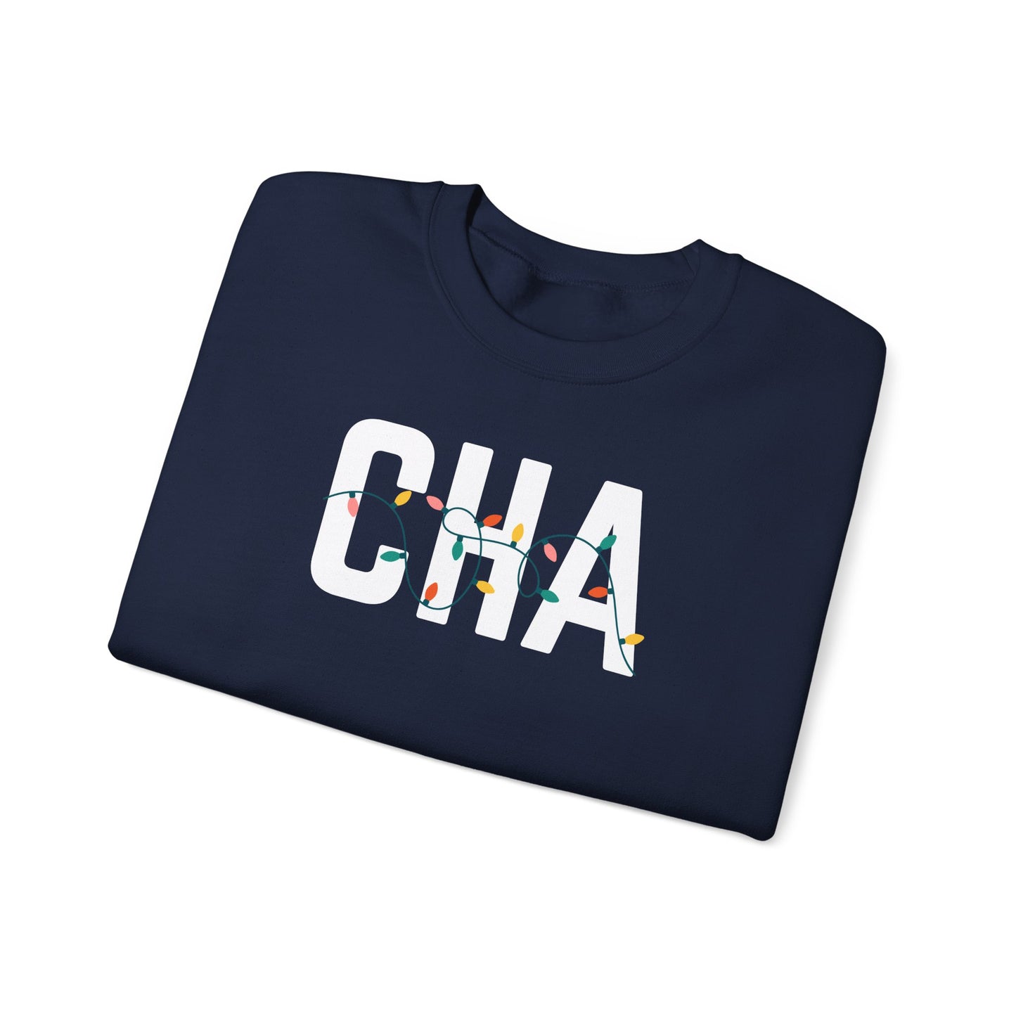 CHA HOLIDAY LIGHTS HEAVY BLEND CREWNECK
