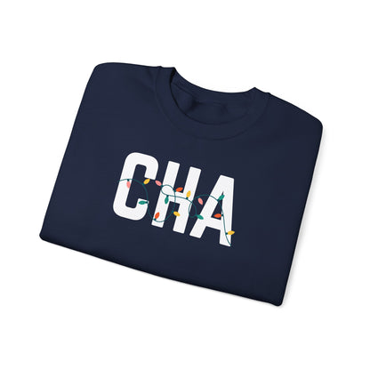 CHA HOLIDAY LIGHTS HEAVY BLEND CREWNECK