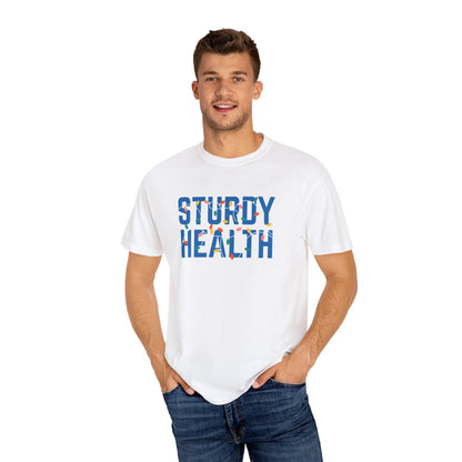 STURDY HEALTH HOLIDAY LIGHTS T-SHIRT - WHITE