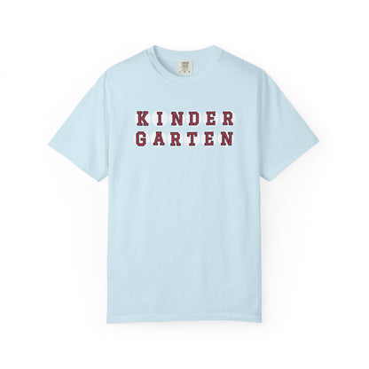 KINDERGARTEN RED PLAYER LETTERS T-SHIRT