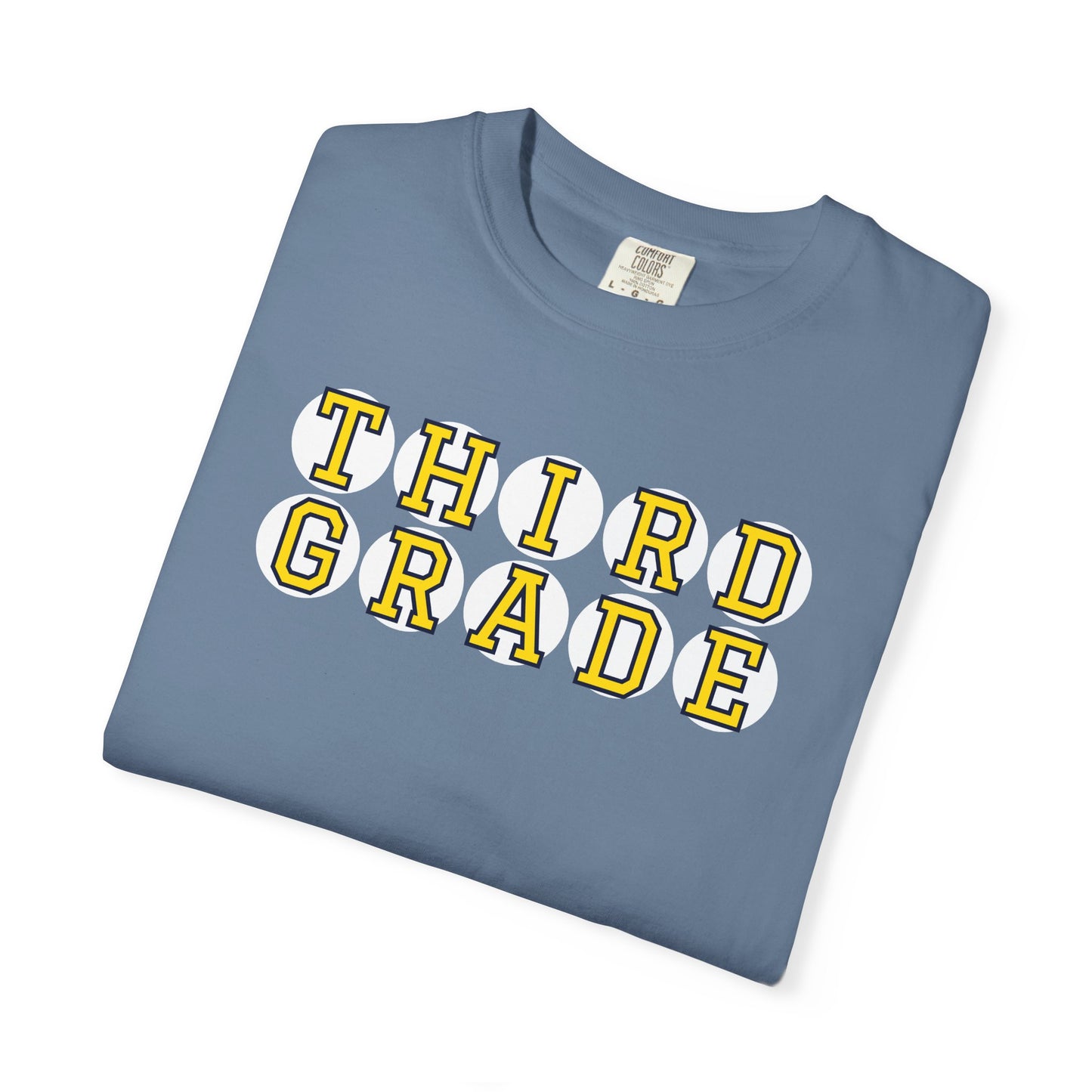 THIRD GRADE YELLOW PLAYER LETTERS T-SHIRT