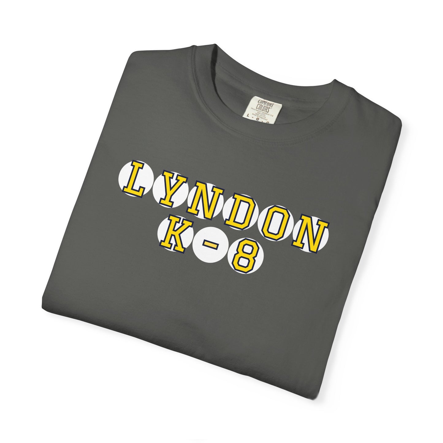 LYNDON K-8 YELLOW PLAYER LETTERS T-SHIRT